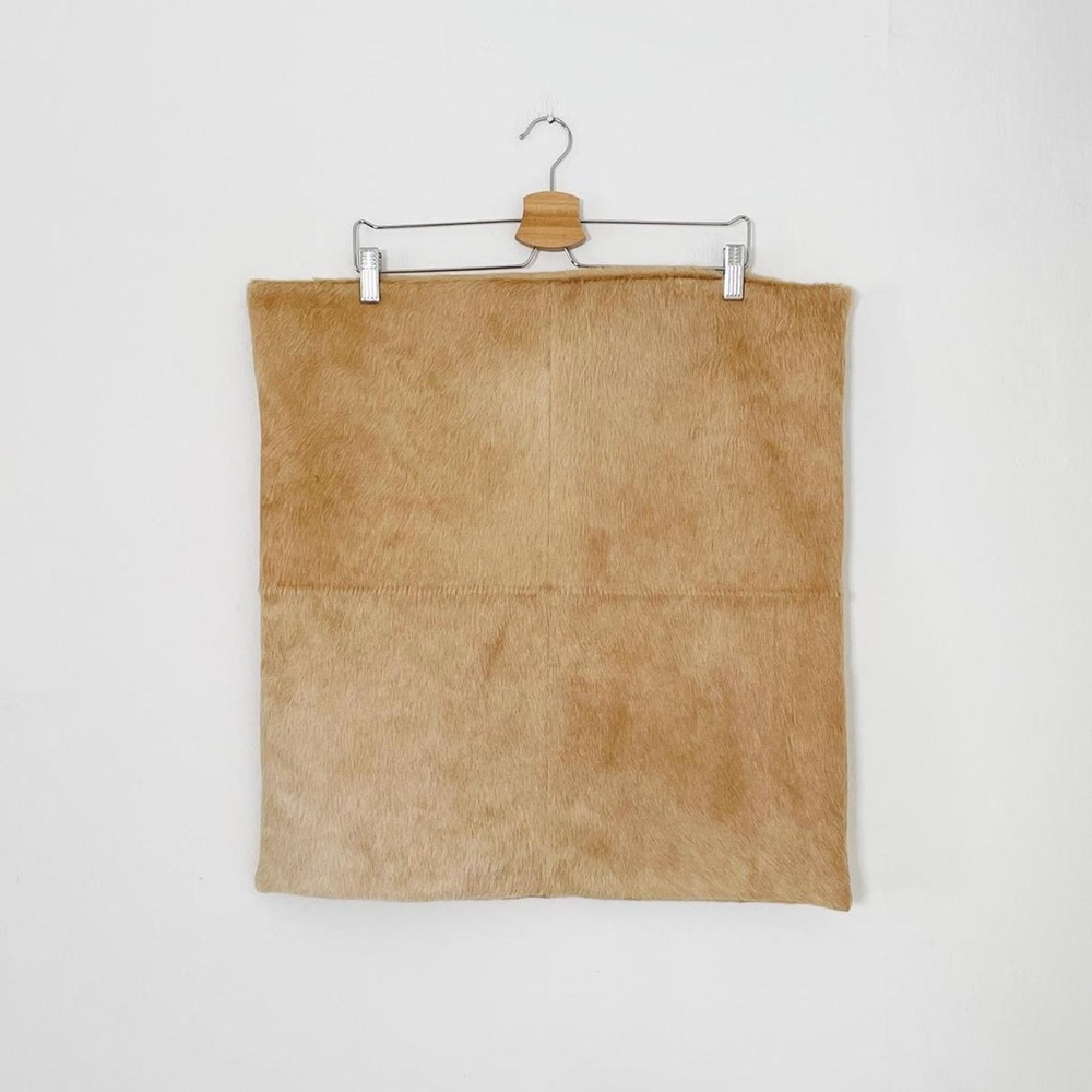 Tan Cowhide Throw Pillow Cover